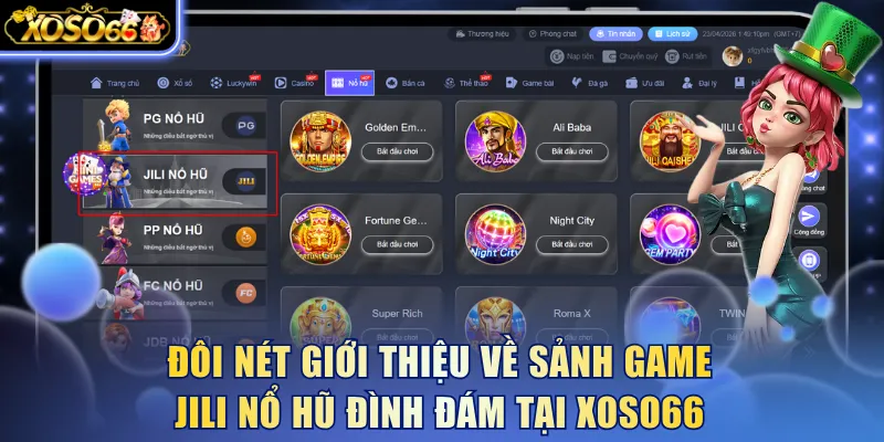 Jili Nổ Hũ - Sảnh Chơi Slot Đẳng Cấp Quốc Tế Tại Xoso66 4 Xoso66 ⭐️ Trang web chính thức: xoso66.com Đôi nét giới thiệu về sảnh game Jili nổ hũ đình đám tại Xoso66